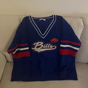 Buffalo Bills Blue V Neck Sweater XXL